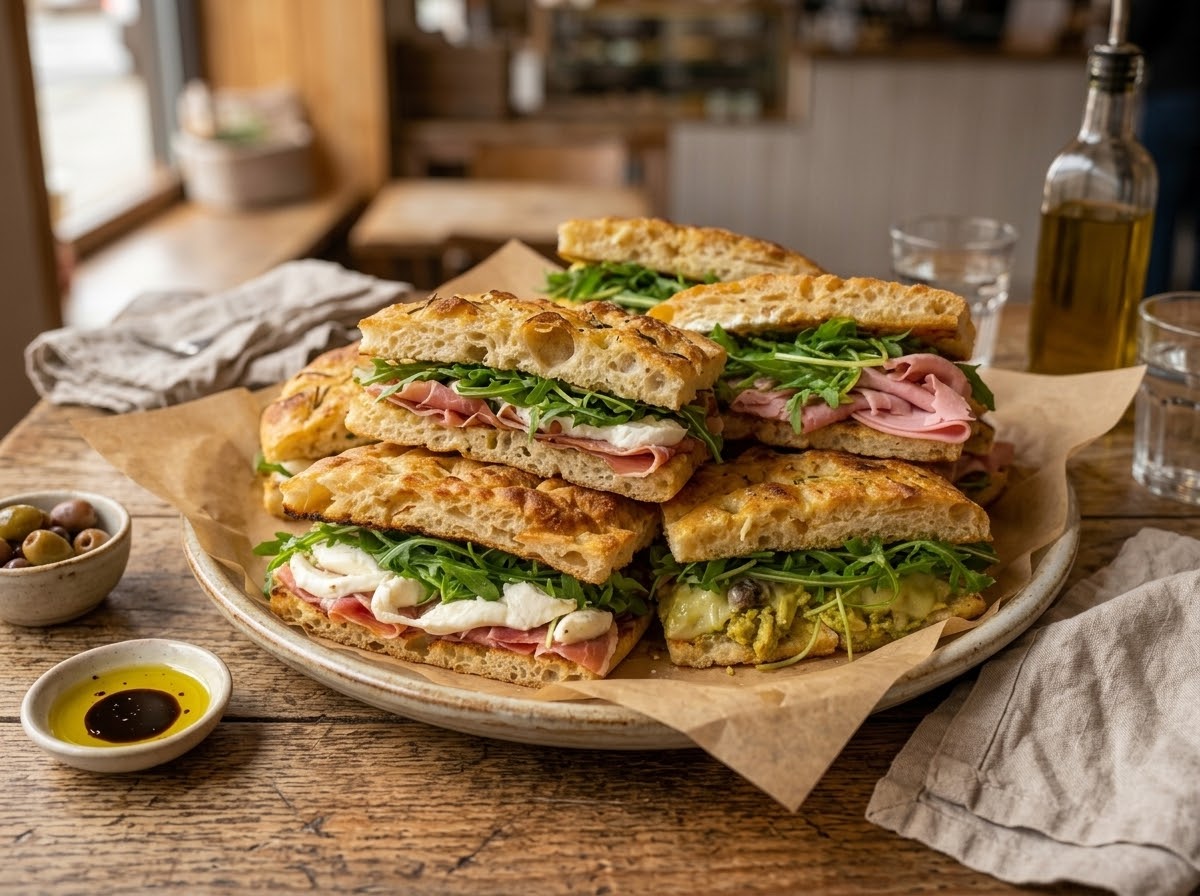 Charola de focaccias Holy Focaccia
